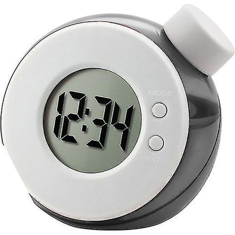 Horloge à eau avec affichage LED, horloge pour bocal à eau, pile non incluse (noire) (1/4)