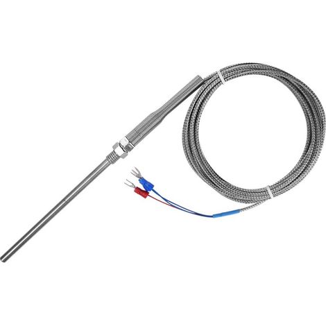 M8 Gewinde PT100 Platin-Widerstandsthermoelement 100mm Sonde Temperaturfühlerdraht 0-400℃ (3 m) (1/5)