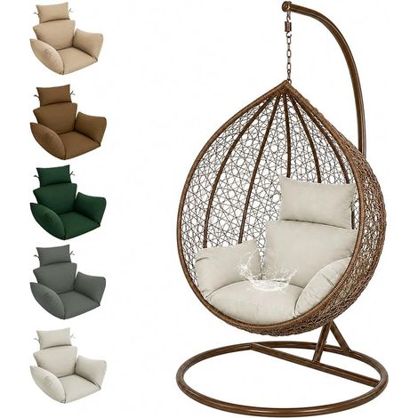 Outdoor Hanging Swing Cushion, Garden Cushion with Headrest, Indoor Seat Cushion for Swing, Hanging Hammock, Hanging Shell, Hammock Swing Cushion (1/5)
