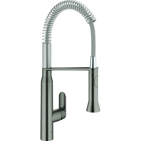 Mitigeur d'évier K7 Medium avec Douche professionnelle graphite dur