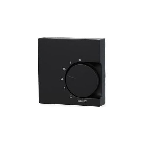 MERTEN - PLAQUE CENTRALE POUR RÉGULATEUR DE TEMPÉRATURE AMBIANTE AVEC CONTACT INTERCHANGEABLE, NOIR MAT, SYSTÈME M, MEG5762-0403