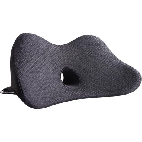 Cuscino di supporto lombare per auto – Cuscino per sedile auto – Cuscino per sedile auto per adulti – Cuscino di supporto lombare – Forma a cuneo – Adatto a vari modelli di auto – Fibra di poliestere (1/5)