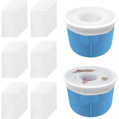 Chaussettes Skimmer pour Piscine 30 Pcs Chaussette Filtre Piscine Filtre Skimmer Piscine Pool Skimmer Socks Prefiltre Skimmer Élastique Chaussettes