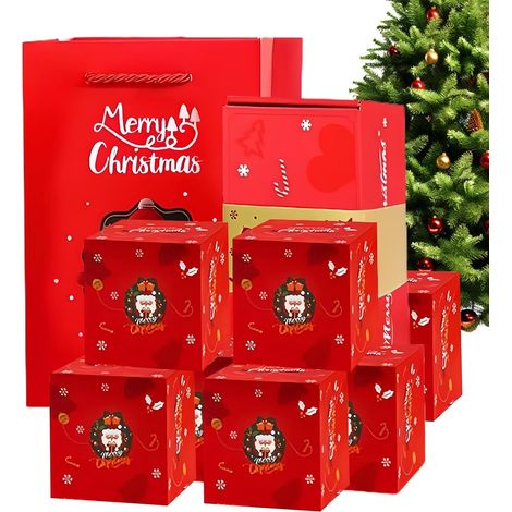 Boîtes De Noël Coffret Décoratif à billets bondissants Boîte Photo Pliante Pour Les Fêtes Pour Les Et Les Adultes, Pour Noël, Les Vacances, L'Anniversaire, La Fête Scolaire, La (1/5)