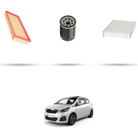 Kit tagliando 3 filtri compatibile con Peugeot 108 1.0 VTI 51kw Dal 2014 (1/5)