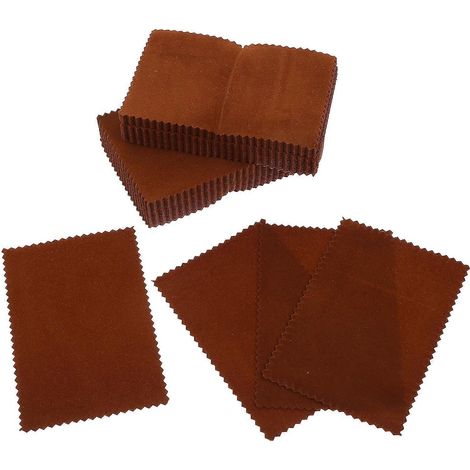 Lot de 50 chiffons de nettoyage pour ciseaux de coiffure - Fournitures pour salons de coiffure-11.00X7.50X0.10CM-Brown