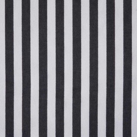 HOMESCAPES Pure Cotton Black White Thin Stripe Fabric 150cm Wide
