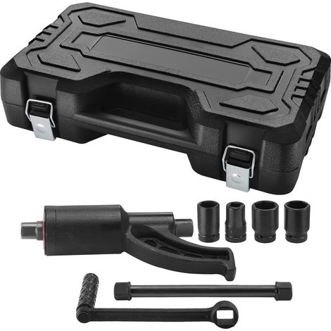 Mophorn Llave Multiplicadora de Par 25,4 mm Relación 1:58 Multiplicador de Fuerza con 4 Vasos Caja Multiplicadora de Par de Acero de Aleación para Quitar Tuercas de Rueda Coche Taller Garaje