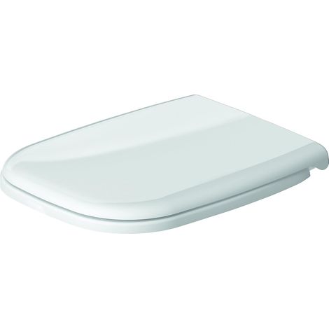Abattant WC D-Code, Abattant Toilette en Uréa-Duroplast, Couvercle de Toilette avec Charnières en Acier Inoxydable, Blanc (1/5)