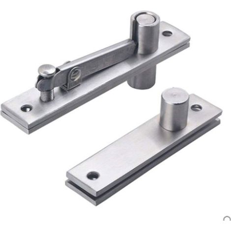 Ensemble de 2 charnières de porte pivotantes à 360 degrés dissimulées en acier inoxydable robuste avec vis de fixation (130 x 25 (1/5)