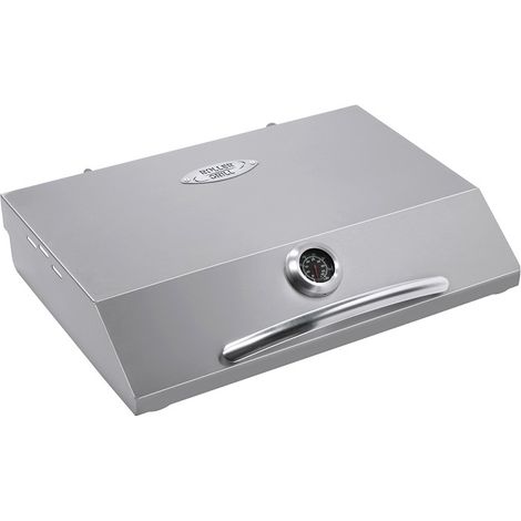Couvercle inox à charnières pour plancha 60 cm – Indicateur de température – Pour cuisson à l'étouffée – Compatible avec PL 600 E/G et PSR 600 EE/GE – Roller Grill