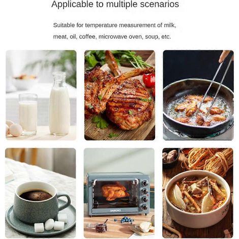 Thermomètre à viande numérique à lecture instantanée, idéal pour la cuisson au barbecue, en cuisine extérieure, pour la dinde, les bonbons et le bœuf. (1/5)