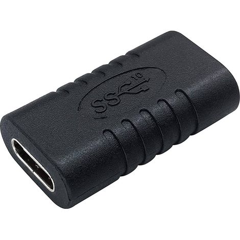 Adaptador empalme USB-C hembra  Negro (1/4)