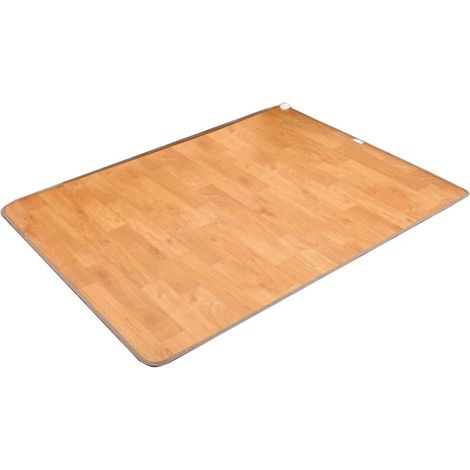 Tapis Chauffant Électrique avec Minuterie et Affichage Numérique, Décoration Grain de Bois Clair 50x55cm