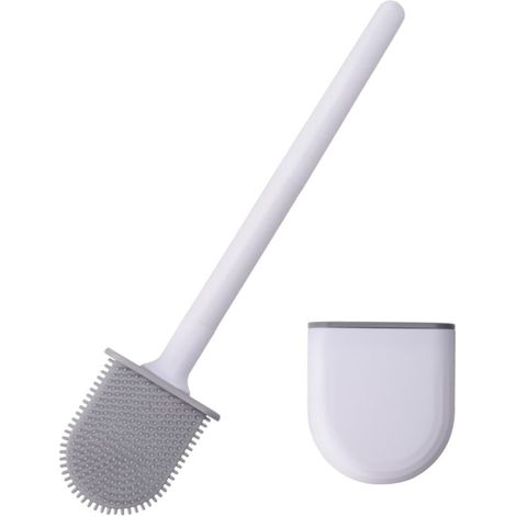 Brosse de toilette pour camping-car, brosse de toilette en silicone n'endommagera pas les toilettes, brosse de toilette murale anti-basculement, conception anti-goutte, adaptée aux caravanes de voyage (1/5)