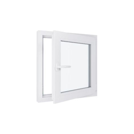 Finestra in PVC - Triplo vetro - Bianco - 700 mmx700 mm cm