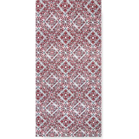 TAPPETO Runner da CUCINA Passatoia Antiscivolo MAIOLICA ROSSO made in Italy Cm. 50x80