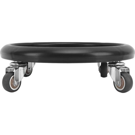 Planche à roulettes pour exercices abdominaux, 4 rouleaux, pivotant à 360 degrés, silencieuse, lourde charge, plaque coulissante noire (1/5)