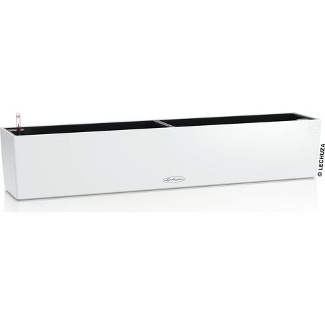 LECHUZA® Blumenkasten BALCONERA Color 100 Weiß All-in-One (1/3)