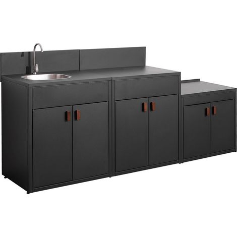 sweeek - Außenküche 3 Module Edelstahl