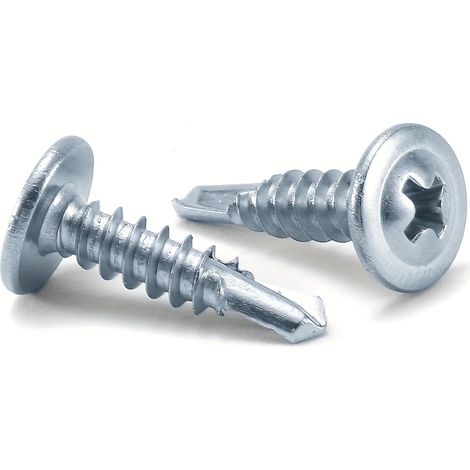 Vis autotaraudeuses à tête Phillips adaptées aux plaques de zinc et aux tôles métalliques, 100 pièces par paquet, taille M23. (1/5)
