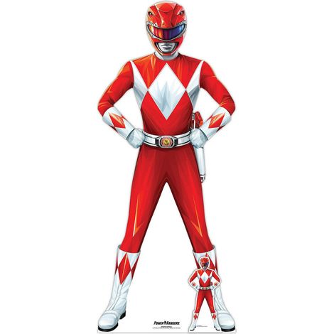 Figurine en carton – Power Rangers Rouge - Haut 180 cm (1/5)