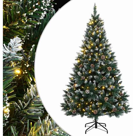 Sapin de Noël artificiel avec 150 lumières LED, 120 cm de haut (1/5)