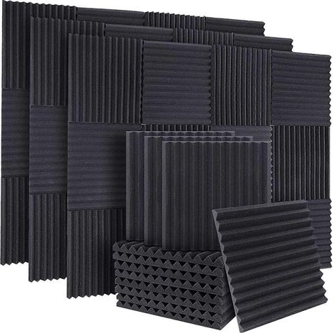 50 Stück Akustik-Schallschutzschaumstoff-Schallabsorptionspaneele, 1 x 12 x 12 Zoll (1/5)