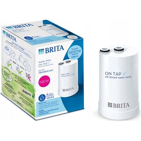 Filtre sur robinet 600l – Filtration en 4 étapes – Réduction chlore, plomb et cuivre – Élimination microparticules – Compatible Brita On Tap V Pack 1 (1/6)