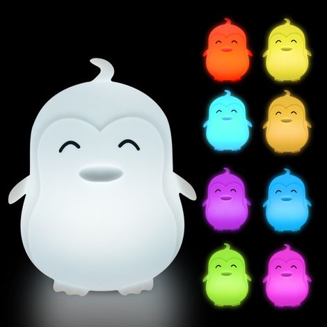 Filiyano – Lampe en silicone pingouin géant, touchez la lampe colorée (1/5)