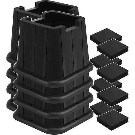 Lit Risers robuste, réglable meuble Risers pour lit, canapé, table, chaise, Support Up à 1500 Lbs kit de 8 (1/5)