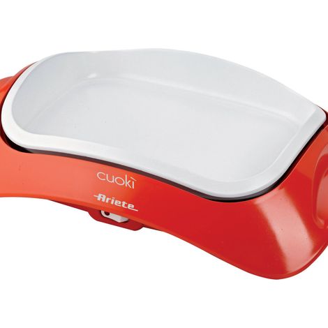 Ariete Cuokì Gril de Table Électrique Portable, Plaque en Céramique Amovible 700W, Orange (1/2)