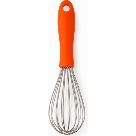 fouet de cuisine orange en acier inoxydable pour la maison