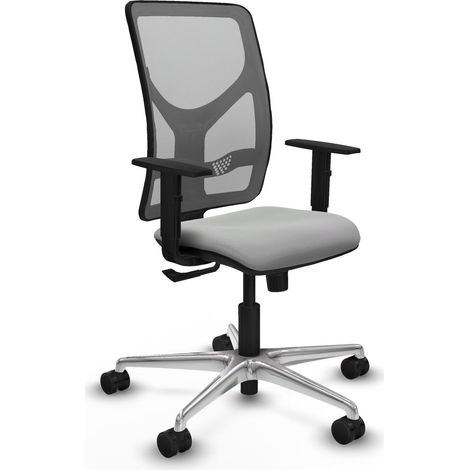 Sedia da ufficio piqueras y crespo Motilla grigio rete similpelle (1/2)