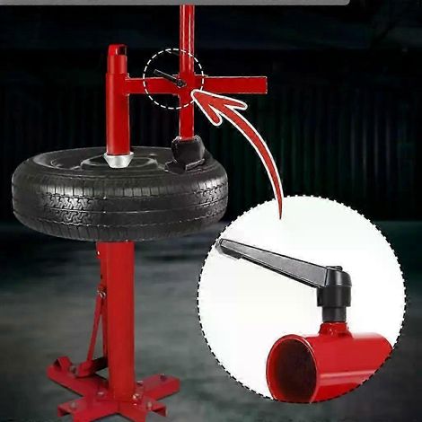Démonte-pneu manuel à roulements avec kit d'adaptation pour bec de canard. Ce démonte-pneu haute performance et robuste est compatible avec la plupart des pneus de voiture. (1/5)