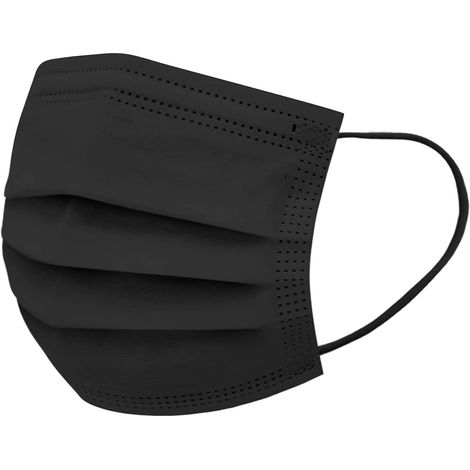Masque Jetable Enfants - 3 Couches Filtrantes Non Tissé + Tissu Fondu - Couverture Visage Nez À Menton - Boîte De 50 Pièces (1/5)