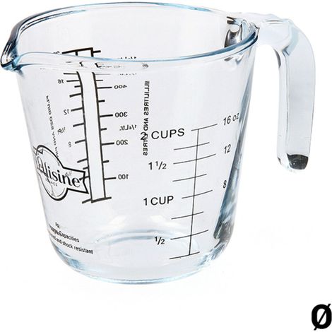 BROCCA GRADUATA OCOUISINE IN VETRO BOROSILICATO DA 0,5 LITRI