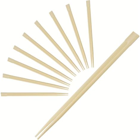 Lot de 10 Paires de Baguettes en Bambou 23 cm Style Japonais (1/5)