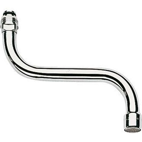 Grohe - Braccio di erogazione per miscelatore da lavello a parete, cromato 13052000 (1/2)