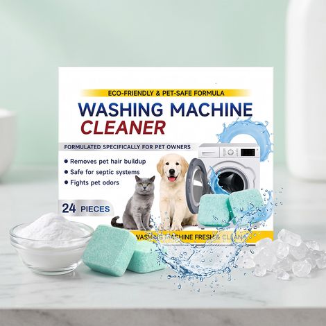 Washing machine cleaner sheets gently remove dirt, pet hair, and odors. Convenient daily cleaning sheets -- 24 PIECES (1/5)