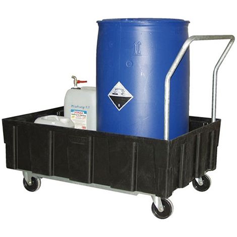 Chariot de rétention - 250 litres - Charge max 400kg - 8433