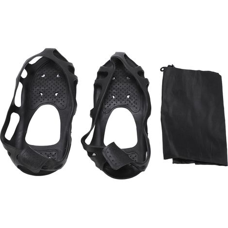 24 Crampons Antidérapants pour Chaussures, Griffes à Glace pour Marche sur Neige et Verglas, Embouts à Pointes pour Bottes et Chaussures