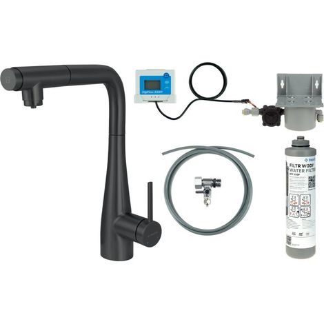 Grifo de cocina con sistema de filtrado de agua y caño extraíble