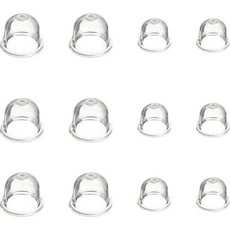 12 Pièces Carburateur Amorce Pompe Ampoule 19 mm et 22 mm Poire Pompe Amorcage Accessoires de Carburateur pour Debroussailleuse Tronçonneuse Souffleur Tondeuse (1/4)