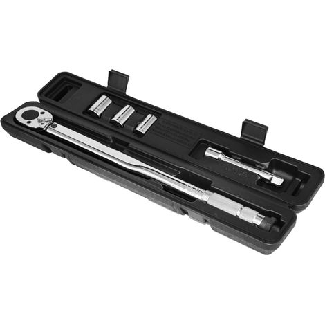 Lot de 5 clés dynamométriques réglables pour pneus, 1/2", plage de 28 à 210 Nm – Kit d'outils à main pour la réparation automobile (1/5)