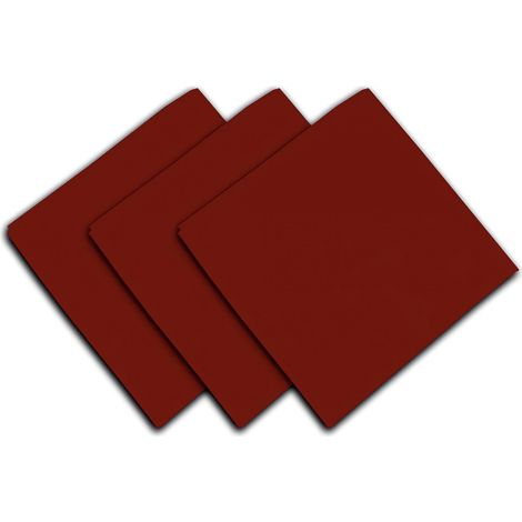 Lot de 3 serviettes de table en coton 45x45 cm PANAMA rouge, par Soleil d'Ocre (1/2)