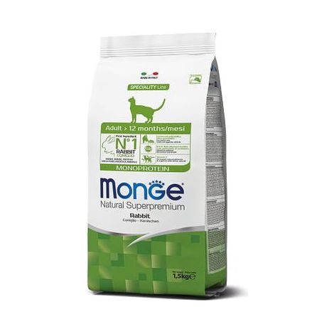 Monge Cat Adult Monoprotéine au Lapin 1,5 kg