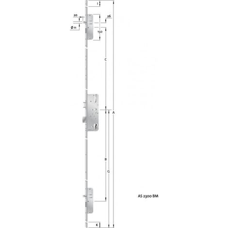 HT-cierre múltiple puerta PZ,E92,VK10,D55,20ktDL/DR (1/2)
