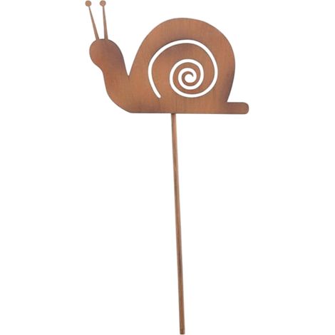 Estaca metálica para jardín con forma de caracol y decoración de jardín con forma de caracol. (1/3)