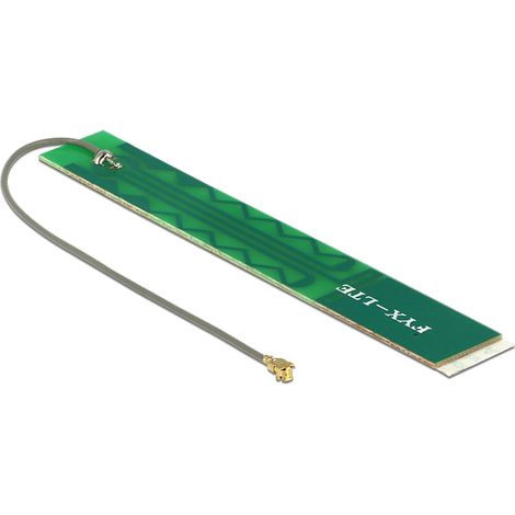 Antena LTE I-PEX Inc., MHFÂ® I macho de 2 - 3 dBi y PCB de 1.13 10 cm interna autoadhesiva